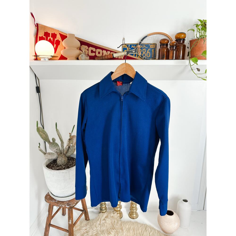 Vintage 1970s David Fox Sherman Oaks Full Zip Dress Shirt